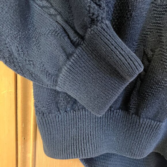 Lacoste Chemise Mens Vintage 90s Alligator Logo Tennis Sweater Sz XL Blue FA EXC - Picture 7 of 10